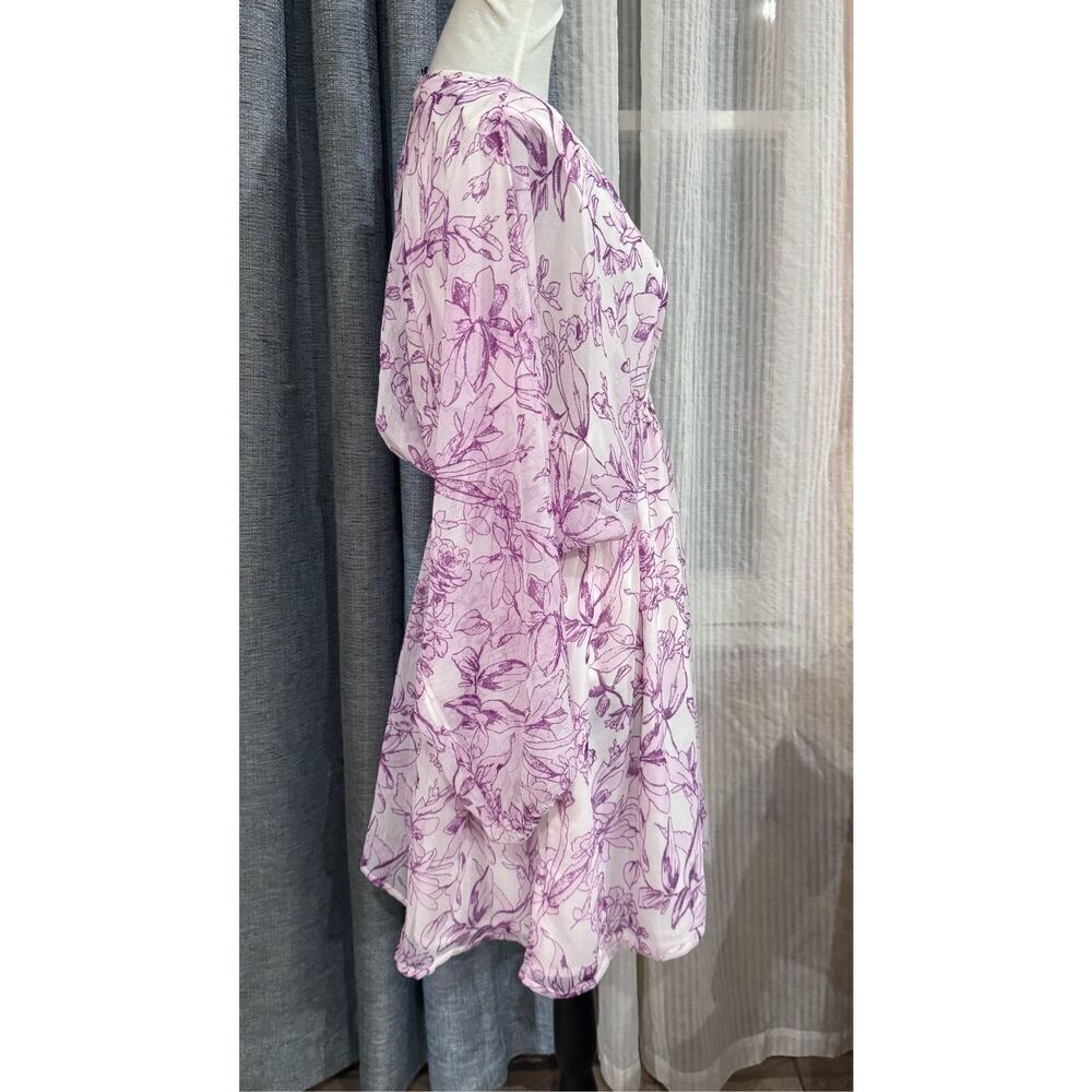 A new day purple‎ flower summer beach dress size medium - Picture 4 of 9